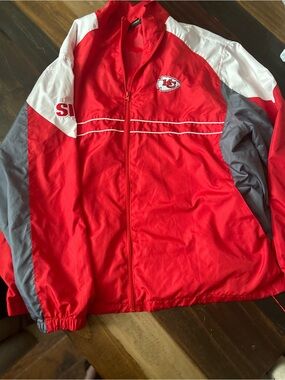 Dunbrooke Kansas City Chiefs Red, White & Gray Windbreaker Jacket